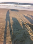 shadow on the beach